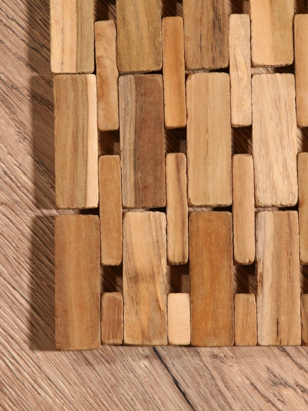 Коврик из тикового дерева, 30х20х0,7 см