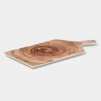 Блюдо для подачи Magistro Wood, 36.5&times;18&times;1.2 см, фарфор, коричневое