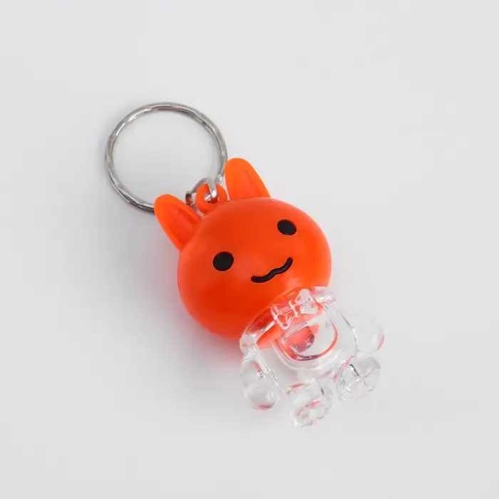 Фонарик брелок для ключей на кольце «Заяц», 3×AG3, МИКС Фонарик брелок для ключей на кольце «Заяц», 3×AG3, МИКС