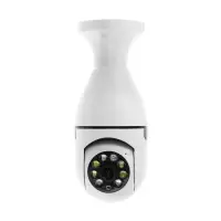 Видеокамера WiFi Cam-13, IP, 2 Мп, в виде лампочки, поворот 355 &deg;, микро, 3.6 мм объектив, белая