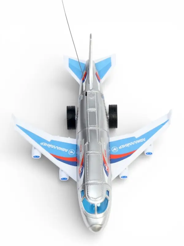 Самолет на радиоуправлении &laquo;Лайнер&raquo;, световые эффекты, работает от батареек, цвет серый