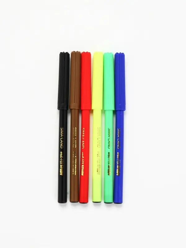 Фломастеры 6 цветов, вентилируемый колпачок &laquo;Герб&raquo;