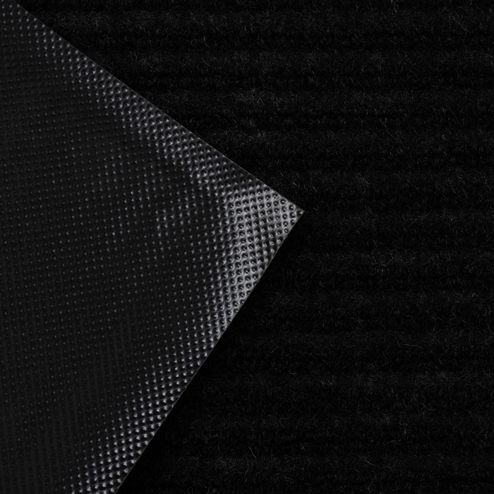 Коврик придверный влаговпитывающий, ребристый, «Стандарт», 40×60 см, чёрный Коврик придверный влаговпитывающий, ребристый, «Стандарт», 40×60 см, чёрный