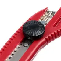 Нож канцелярский 18 мм, пластиковый, с роликовым фиксатором, TOP