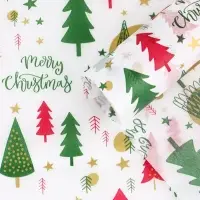 Бумага упаковочная тишью "Зимний лес", белая, 50 х 66 см Бумага упаковочная тишью "Зимний лес", белая, 50 х 66 см