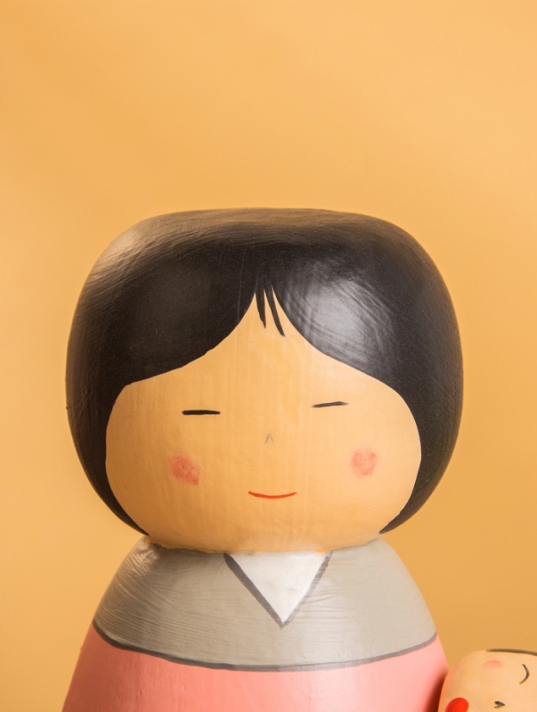 Деревянная кукла кокеши Деревянная кукла кокеши "Юи Комори" 11х9х14 см