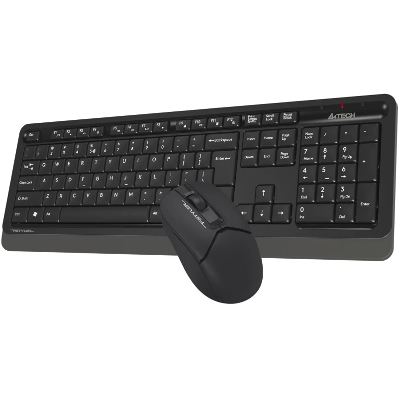 Набор клавиатура+мышь A4Tech Fstyler (FG1012 BLACK) клав:черн/сер мышь:черн