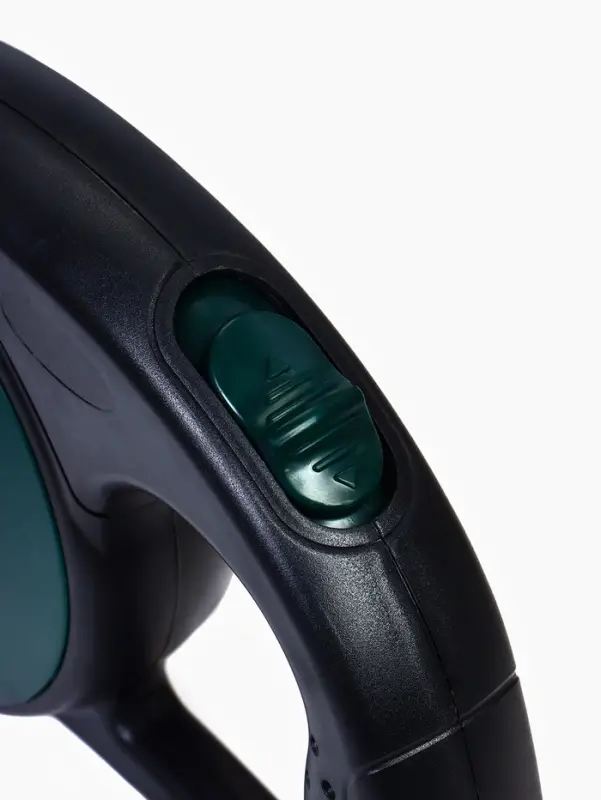 Рулетка - поводок для собак, лента 6 м, чёрная.зелёная