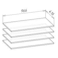 Вешалка модульной гардеробной системы «Модус», 2090×1000×520 мм, цвет белый Вешалка модульной гардеробной системы «Модус», 2090×1000×520 мм, цвет белый