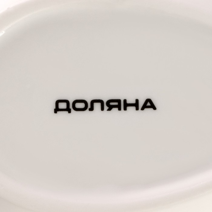 Подставка фарфоровая под ложку Доляна «Зелёный сад», 21,5×7,5 см