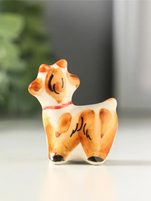 Фигурка фарфор &laquo;Козлик Иванушка&raquo;, 4.8 см, гжель, цветная, МИКС