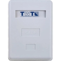 Розетка настенная TWT TWT-SM1-45/6-WH, 1 порт RJ-45 категории 6, UTP, белая