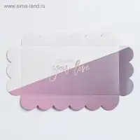 Коробка для печенья, кондитерская упаковка с PVC крышкой, Do what you love, 21&times;10.5&times;3 см
