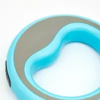 Рулетка - поводок для собак, лента 3 м, розовая/голубая