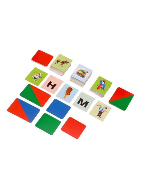 Набор карточек "Звукобуквенные карточки для фонетического разбора и обучения чтению"