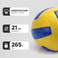 Волейбольный мяч MINSA, машинная сшивка, 18 панелей, р. 5, PVC