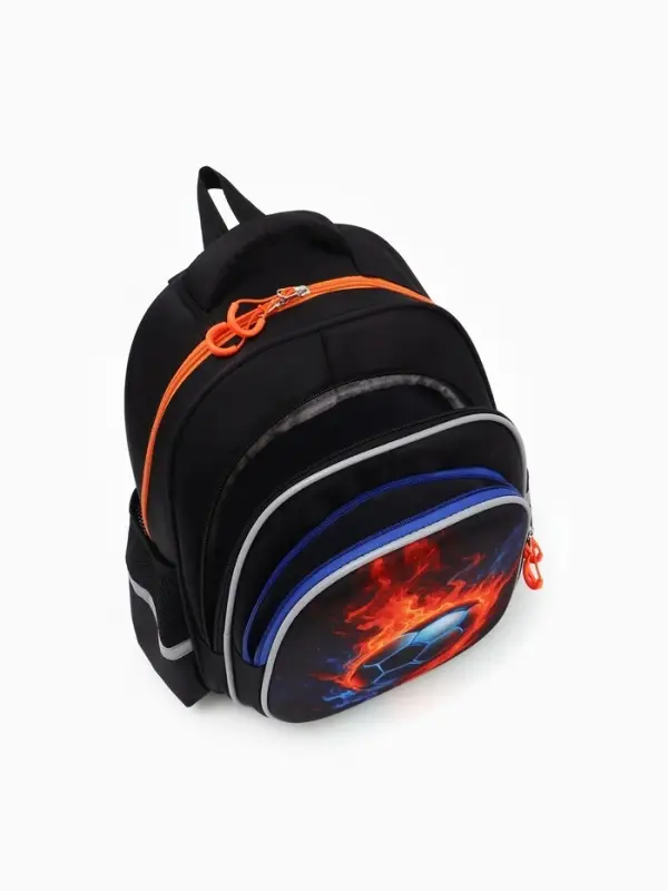 Рюкзак школьный, с эргономичной спинкой, 3 отделения, средний &laquo;Футбол&raquo;