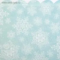 Коробка для кондитерских изделий с PVC крышкой «Снежинки», 10.5 х 21 х 3 см