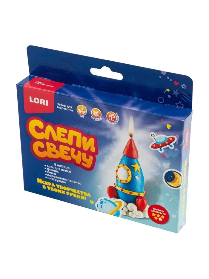 Свеча своими руками &laquo;Ракета&raquo;, набор для творчества