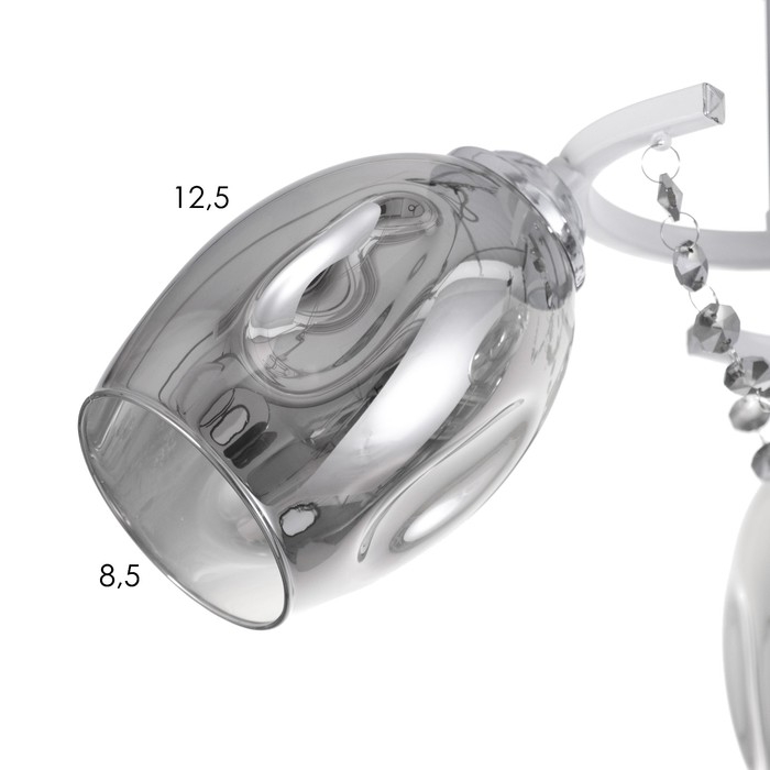 Люстра Люстра "Айлин" 3х60вт Е14 Белый,хром 55х55х20см