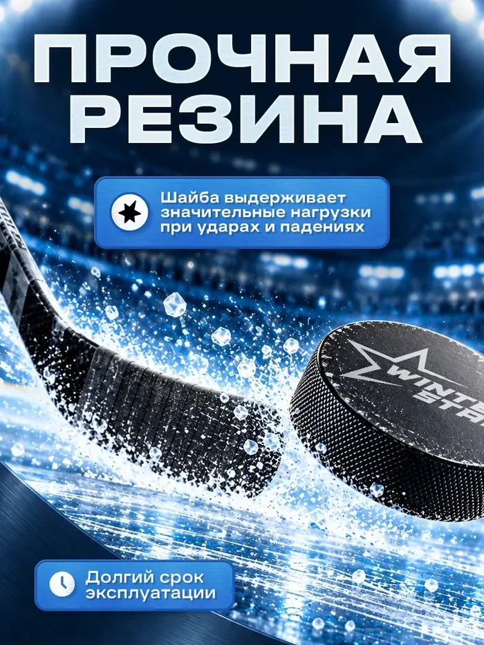 Шайба хоккейная Winter Star, взрослая, d=7.6 см