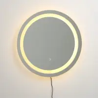 Зеркало интерьерное настенное, с подсветкой, с сенсорной кнопкой, 50&times;50 см