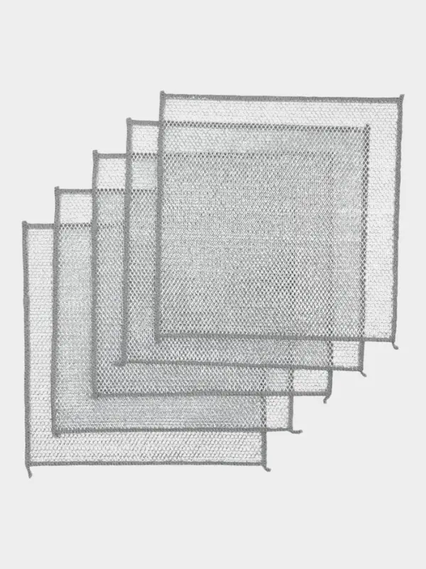 Салфетка металлическая для мытья посуды, однослойная, 25х25 см, набор 5 шт Салфетка металлическая для мытья посуды, однослойная, 25х25 см, набор 5 шт