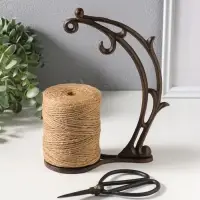 Фигурка - катушка для ниток чугун &laquo;Ветвь&raquo;, с ножницами, 16.5&times;8.5&times;23.5 см