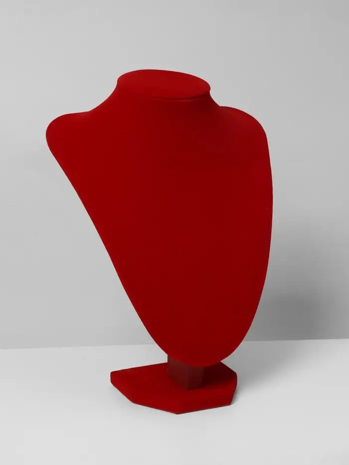 Бюст для украшений QF, 17.5&times;13&times;25 см, h=25 см, красный