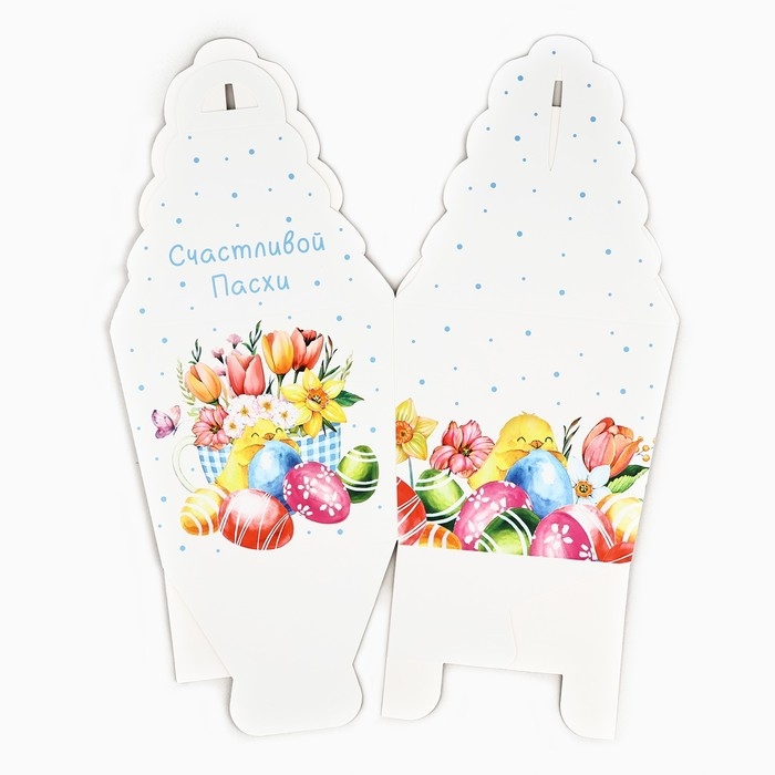 Коробка складная «Счастливой Пасхи», 17 х 17 х 26 см