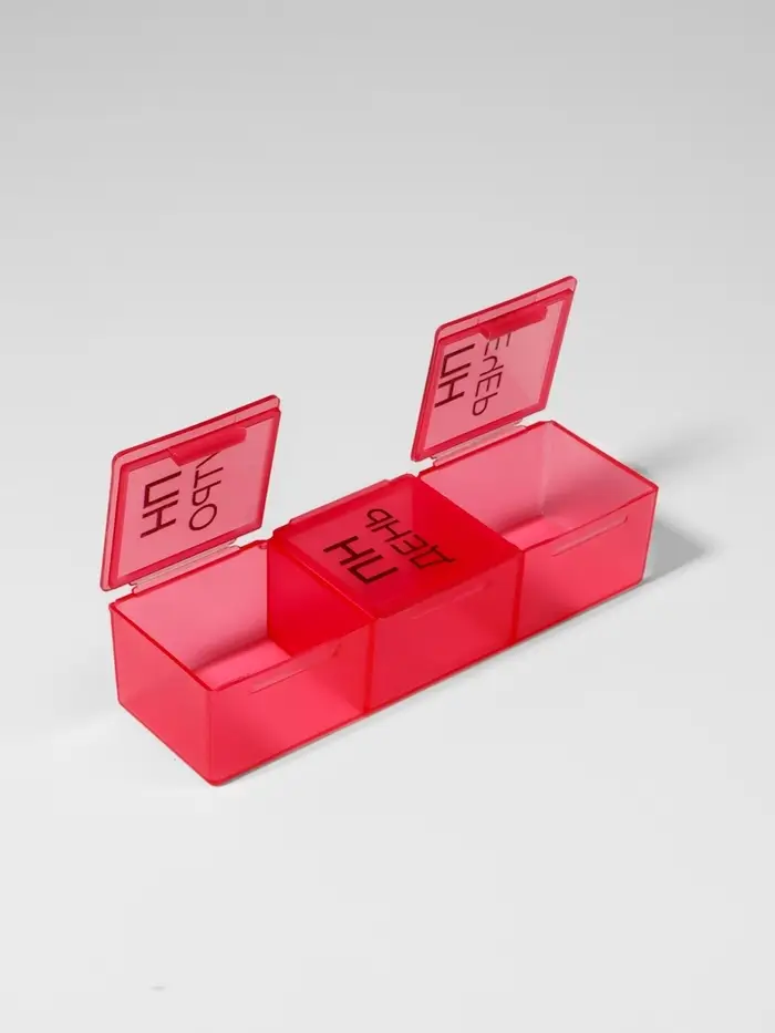 Таблетница - органайзер &laquo;Неделька&raquo;, съёмные ячейки, утро/день/вечер, 19.2&times;8.5&times;2.1 см, 7 контейнеров по 3 секции, разноцветная