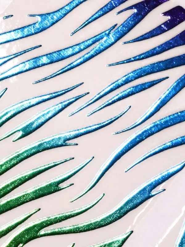 Наклейки для ногтей «Тигр», фольгированные, разноцветные