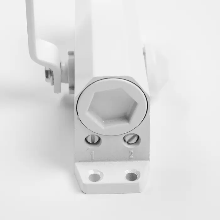 Доводчик дверной ТУНДРА d=60WW, до 60 кг, белый