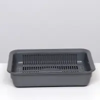 Туалет для кошек, 35.5&times;26&times;7 с, с сеткой, пластик, серый