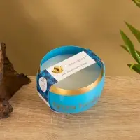 Свеча в чаше Yoga heal the soul, 200 г, 8.5&times;7 см, соевый воск, голубая