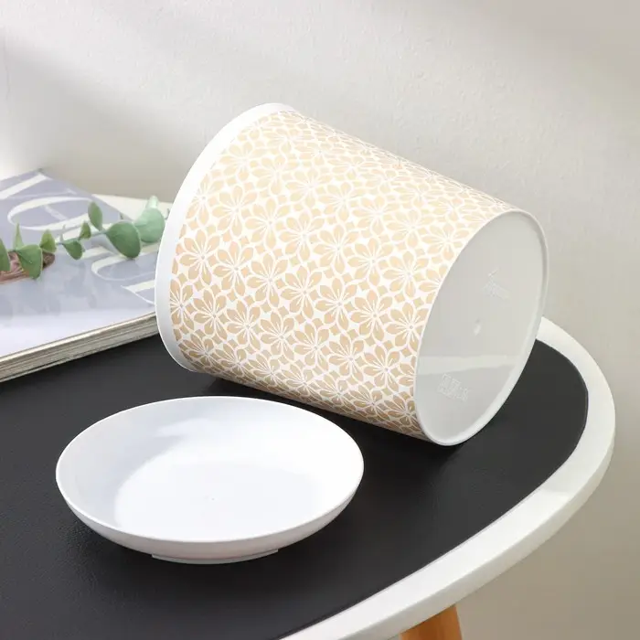 Горшок для цветов с поддоном Доляна «Кракле», 1,6 л, d=14 см, h=15,5 см, пластиковый, цвет белый Горшок для цветов с поддоном Доляна «Кракле», 1,6 л, d=14 см, h=15,5 см, пластиковый, цвет белый