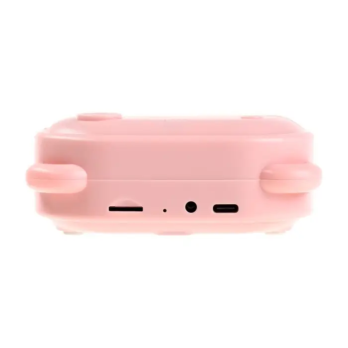 Детский мини принтер с камерой, для печати, модель LPR-21, Туре-С, лента, с ремешком, розовый