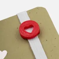 Шильдик на резинку Impreso, 3D-печать на заказ, сердце