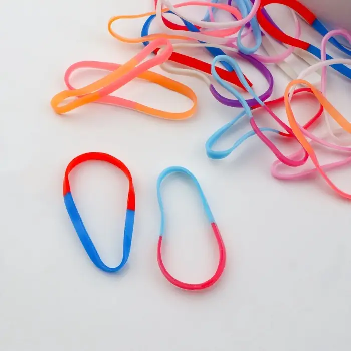 Силиконовые резинки для волос, набор, d=2 см, 50 шт., разноцветные