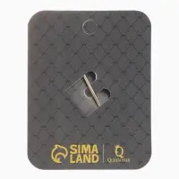 Булавка &laquo;Кубик&raquo;, 6.5 см, бело-коричневая в золоте