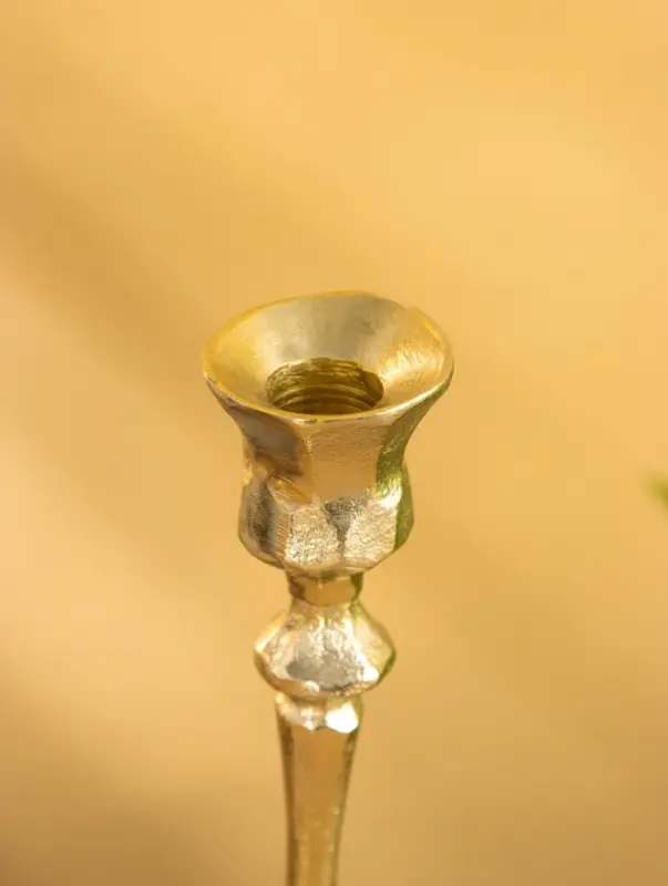 Подсвечник Подсвечник "Грани" алюминий 30 см, цв. золото