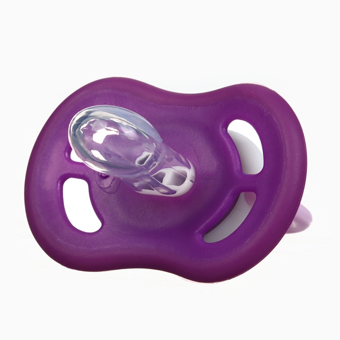 Набор: Соска - пустышка с держателем «Пингвинчик», анатомическая +6 мес, цвет фиолетовый Набор: Соска - пустышка с держателем «Пингвинчик», анатомическая +6 мес, цвет фиолетовый