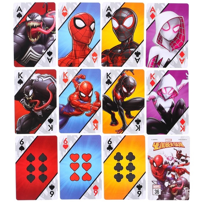 Карты игральные  Карты игральные "Комикс" Человек-паук, Марвел
