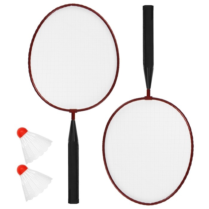 Набор для бадминтона ONLYTOP: 2 ракетки, 2 волана, цвета МИКС Набор для бадминтона ONLYTOP: 2 ракетки, 2 волана, цвета МИКС