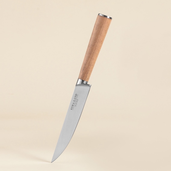 Нож кухонный универсальный SL Home «Калабрия», нержавеющая сталь, 12,5 см, бежевый Нож кухонный универсальный SL Home «Калабрия», нержавеющая сталь, 12,5 см, бежевый