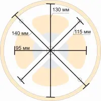 Вентиляционный клапан, липа, d=95 мм, металлическое основание, &laquo;Добропаровъ&raquo;
