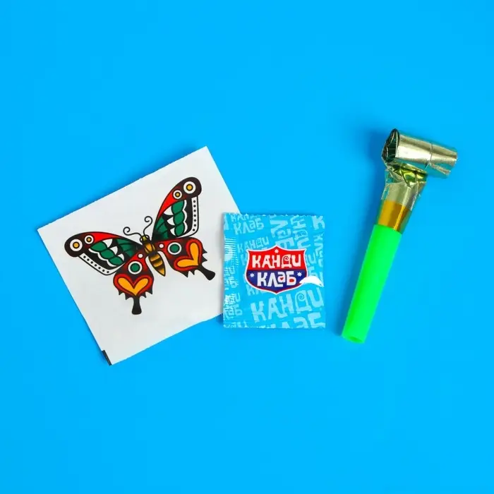 Карамель взрывная с татуировкой "Приколисты. Язык-дразнилка", ассорти, 1 г