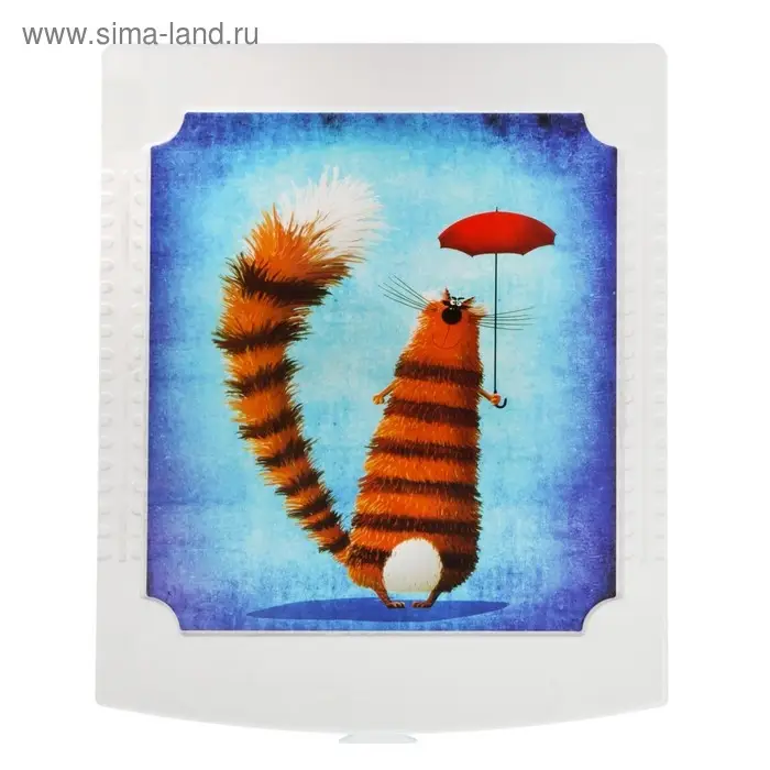 Комод 4-х секционный &laquo;Декор. Кот&raquo;, 38.5&times;47&times;95 см, белый