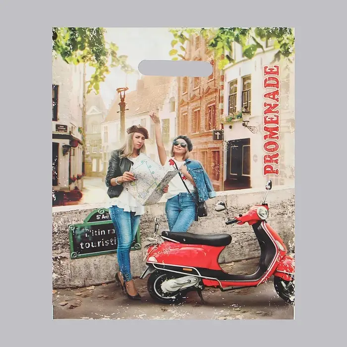 Пакет &laquo;Прогулка&raquo; полиэтиленовый с вырубной ручкой, 50 мкм, 30&times;40 см