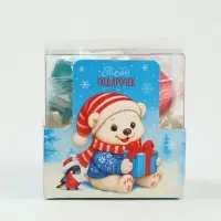 Печенье с предсказанием цветное в PVC-коробке "Счастливого года", 4 шт Печенье с предсказанием цветное в PVC-коробке "Счастливого года", 4 шт